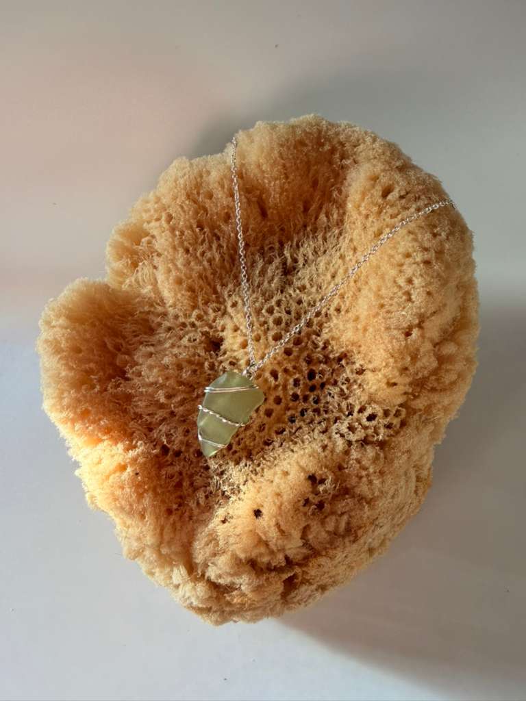 Light Green and Silver Necklace