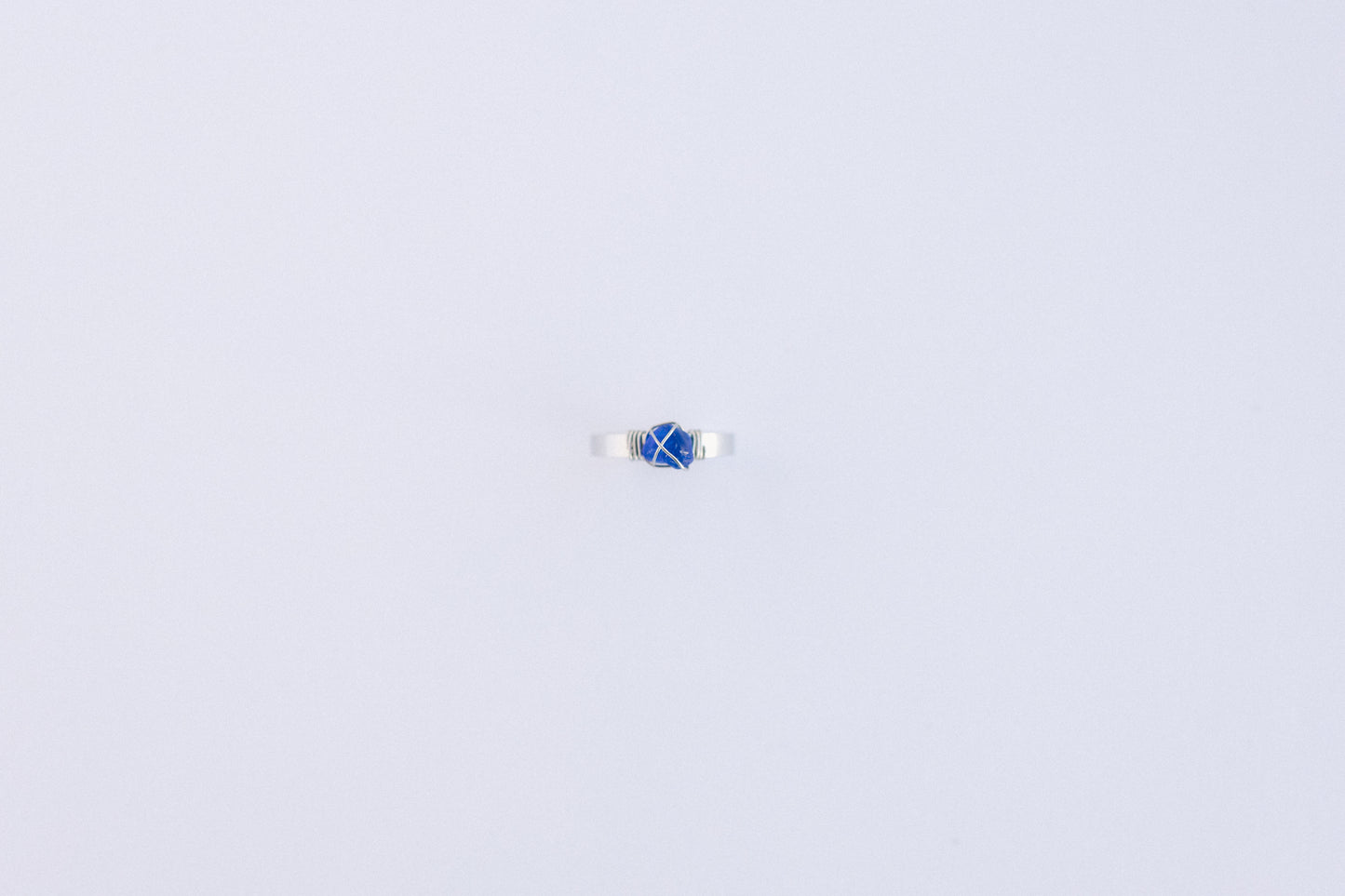 Dark Blue and Silver Ring