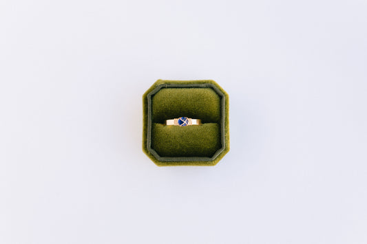 Dark Blue and Gold Ring