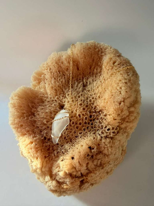 Gold and White Necklace