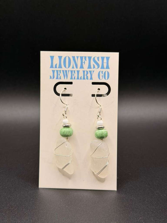 Silver and Green Bead