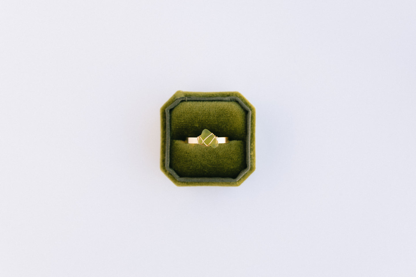 Light Green and Gold Ring
