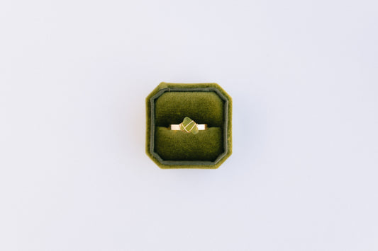 Light Green and Gold Ring