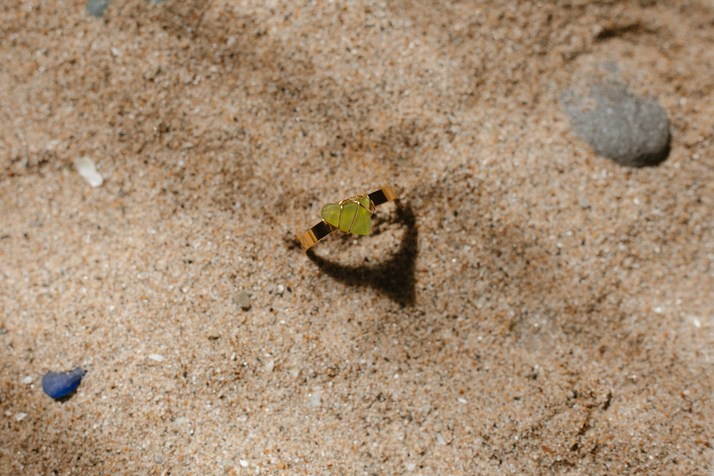 Light Green and Gold Ring