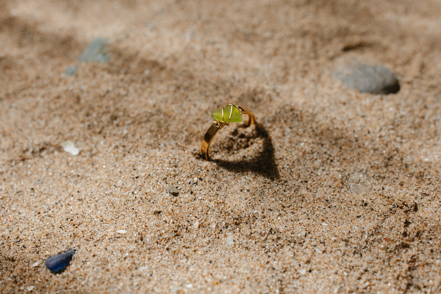 Light Green and Gold Ring