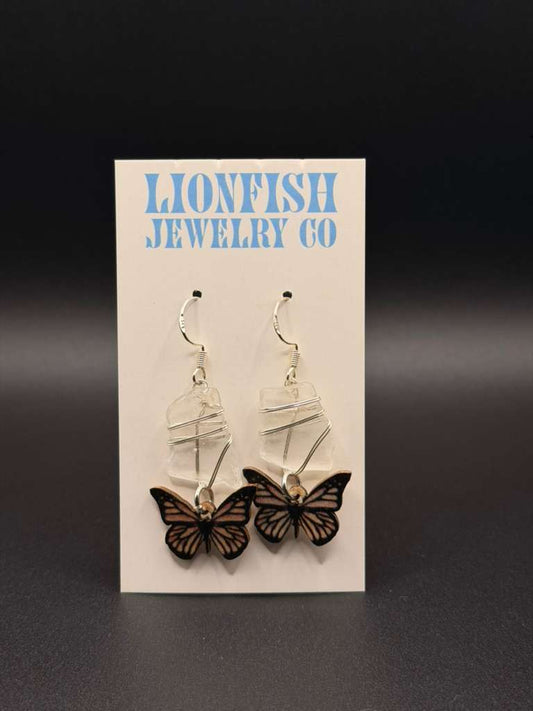 Purple Wooden Butterflies