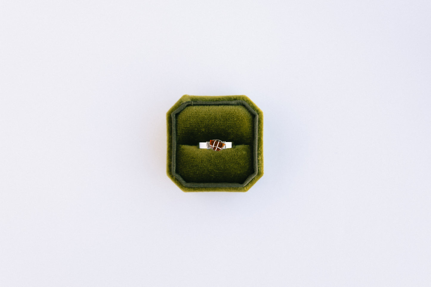 Brown and Silver Ring