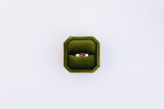 Brown and Silver Ring
