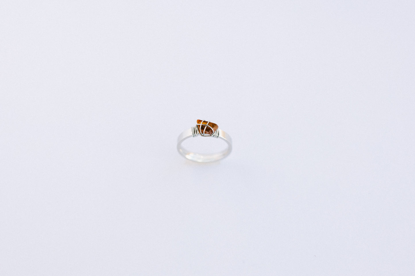 Brown and Silver Ring