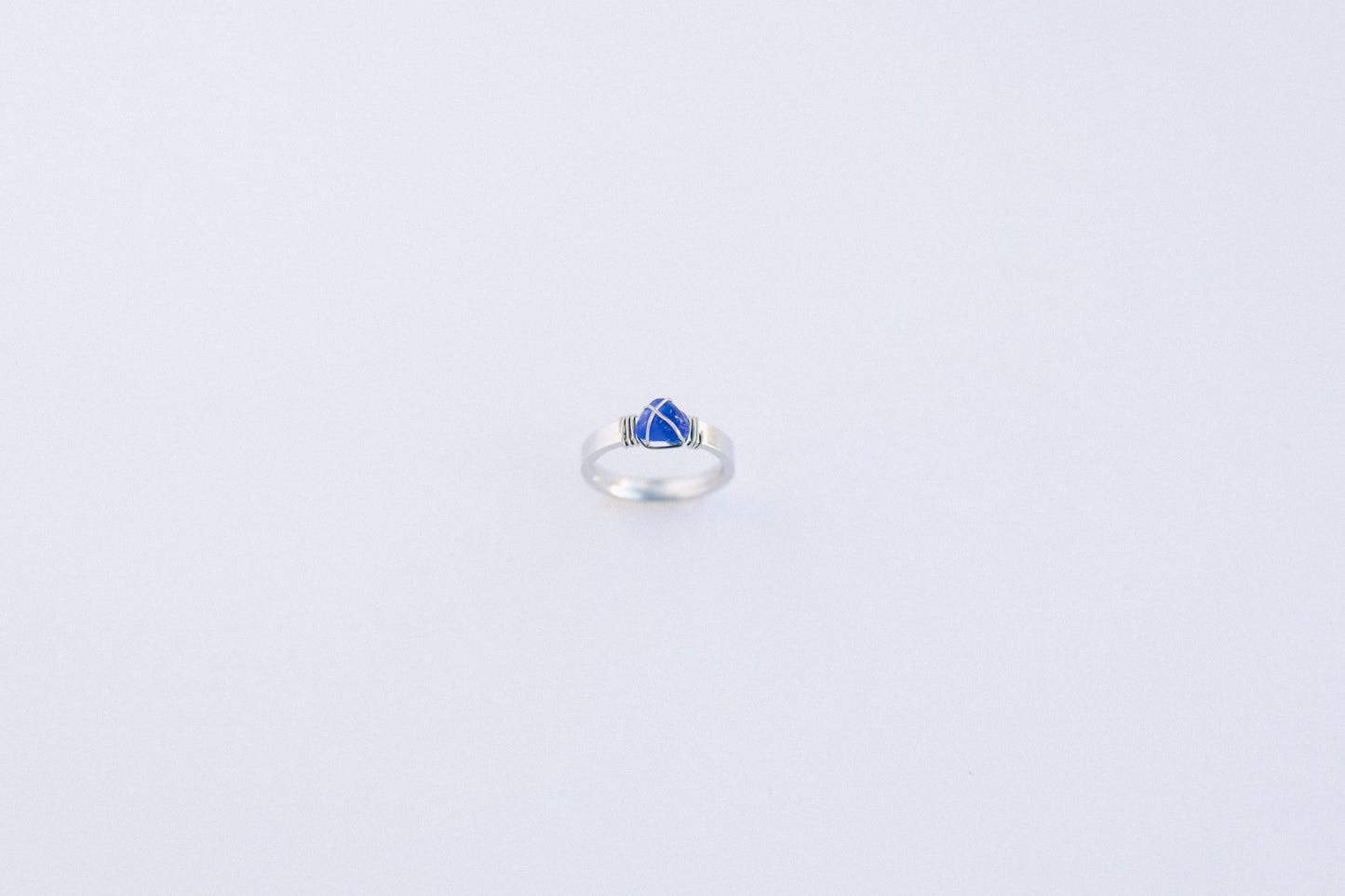 Dark Blue and Silver Ring
