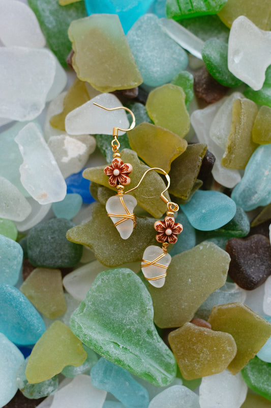 Natural Seaglass Earrings