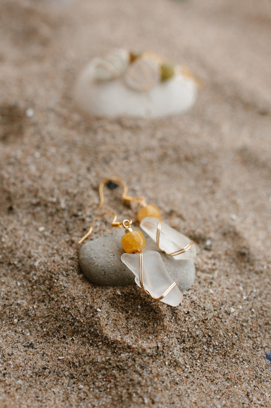 Natural Seaglass Earrings
